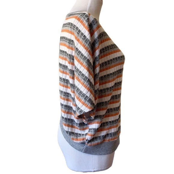 SALE! HUMMINGBIRD Open Back Dolman Short Sleeve Sweater Size Large - Picture 3 of 5